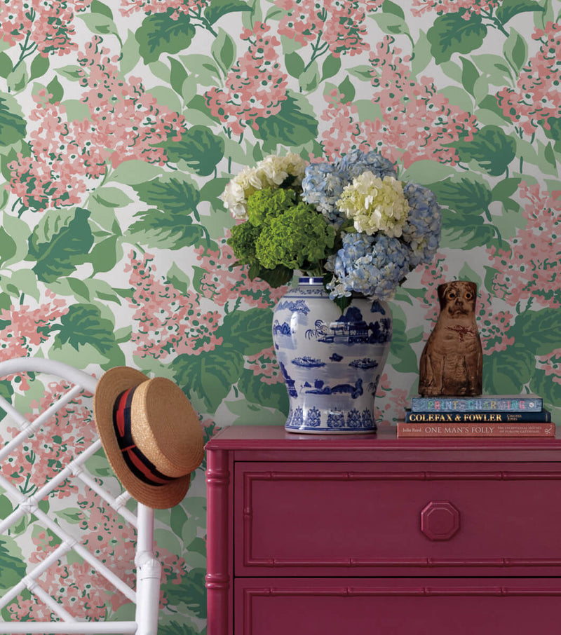 media image for Bar Harbor Southampton Pink Peel & Stick Wallpaper from Madcap Cottage Collection by York Wallcoverings 273