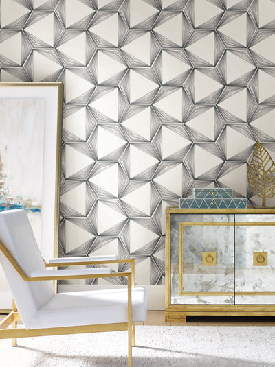 product image for Honeycomb Charcoal Peel & Stick Wallpaper by Candice Olson 46
