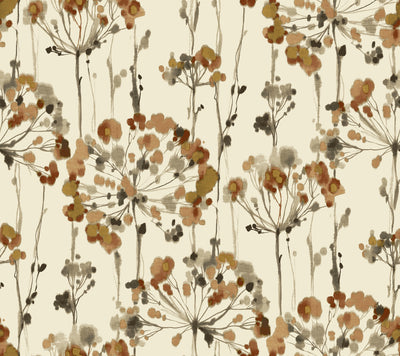 product image for Flourish Burnt Orange Peel & Stick Wallpaper by Candice Olson 65