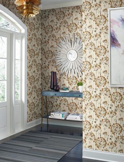 product image for Flourish Burnt Orange Peel & Stick Wallpaper by Candice Olson 58