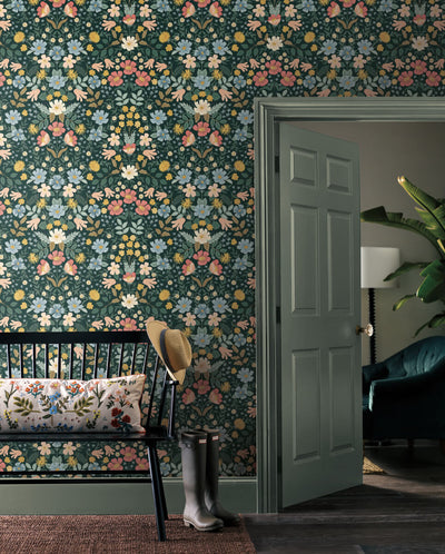 product image for Bramble Garden Emerald Peel & Stick Wallpaper by York Wallcoverings 30