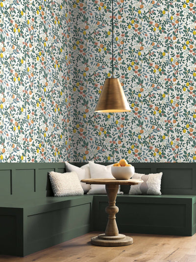 product image for Citrus Grove White Peel & Stick Wallpaper by York Wallcoverings 44