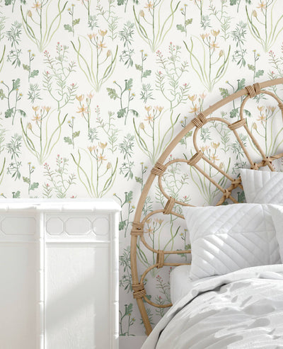 product image for Alpine Botanical Peel & Stick Wallpaper in Peach 18