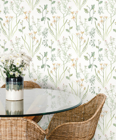 product image for Alpine Botanical Peel & Stick Wallpaper in Peach 27