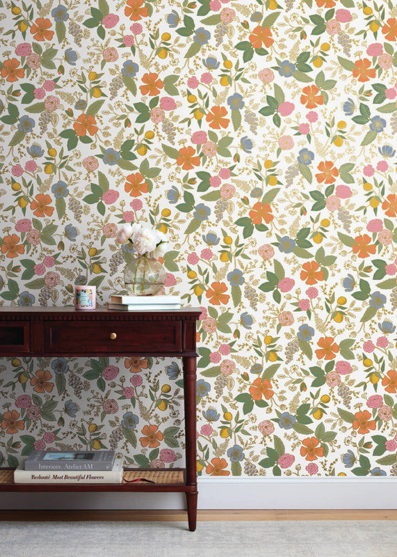 media image for Colette Peel & Stick Wallpaper in Rose Multi 27