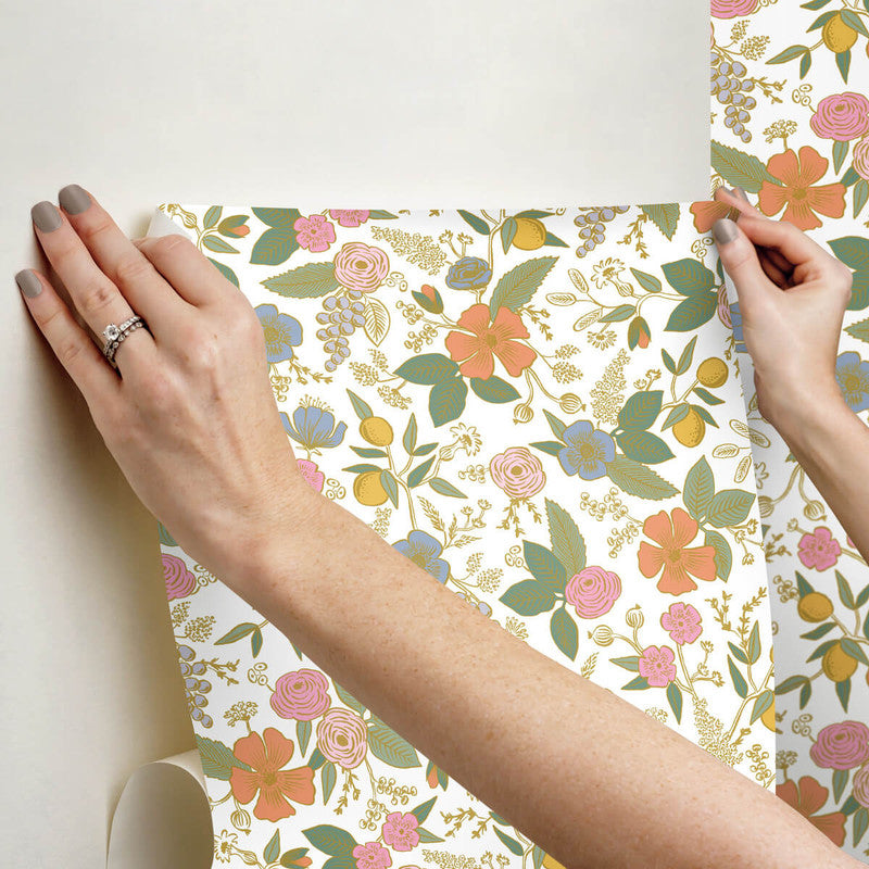 media image for Colette Peel & Stick Wallpaper in Rose Multi 283