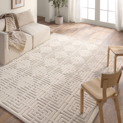 product image for Petros Marvelle Geometric Cream Rug By Jaipur Living Rug158467 5 93