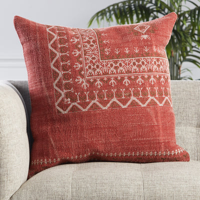 product image for Abeni Tribal Pillow in Red by Jaipur Living 5