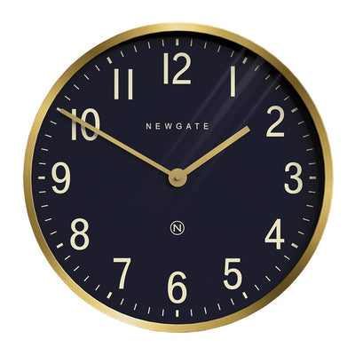 product image of Mr. Edwards Wall Clock in Radial Brass with Navy Face 544