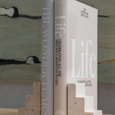 product image for travertine limestone bookend by printworks pw00549 5 12