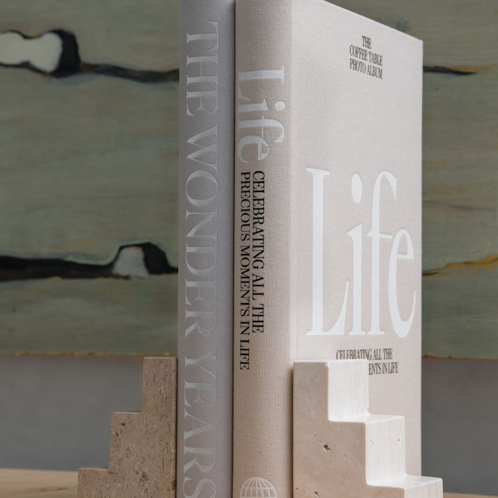 media image for travertine limestone bookend by printworks pw00549 5 242