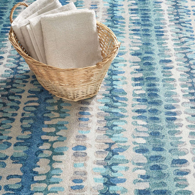 product image for Paint Chip Blue Machine Washable Rug 2 26