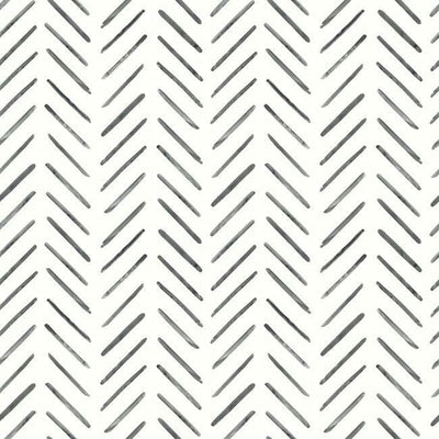 product image of Painted Herringbone Wallpaper in Black from the Water's Edge Collection by York Wallcoverings 598