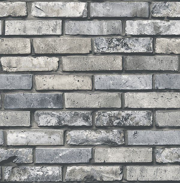 media image for Painted Grey Brick Wallpaper from the Essentials Collection by Brewster Home Fashions 242