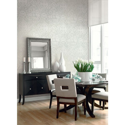 product image for Palladium Damask Wallpaper by Seabrook Wallcoverings 64