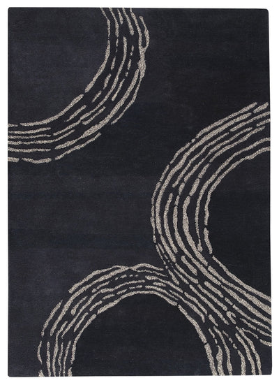 product image for Pamplona Collection Hand Tufted Wool Area Rug in Charcoal design by Mat the Basics 77