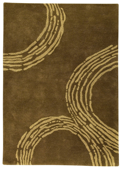 product image for Pamplona Collection Hand Tufted Wool Area Rug in Olive Green design by Mat the Basics 36