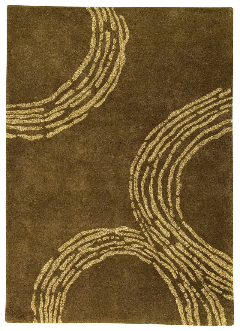 media image for Pamplona Collection Hand Tufted Wool Area Rug in Olive Green design by Mat the Basics 231