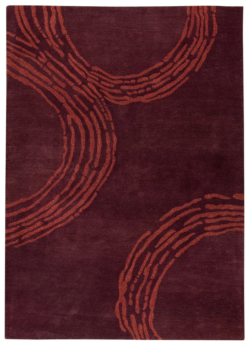 media image for Pamplona Collection Hand Tufted Wool Area Rug in Plum design by Mat the Basics 246