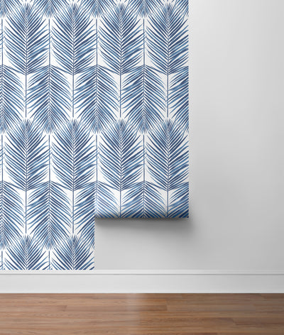 product image for Paradise Palm Peel-and-Stick Wallpaper in Blue by NextWall 63