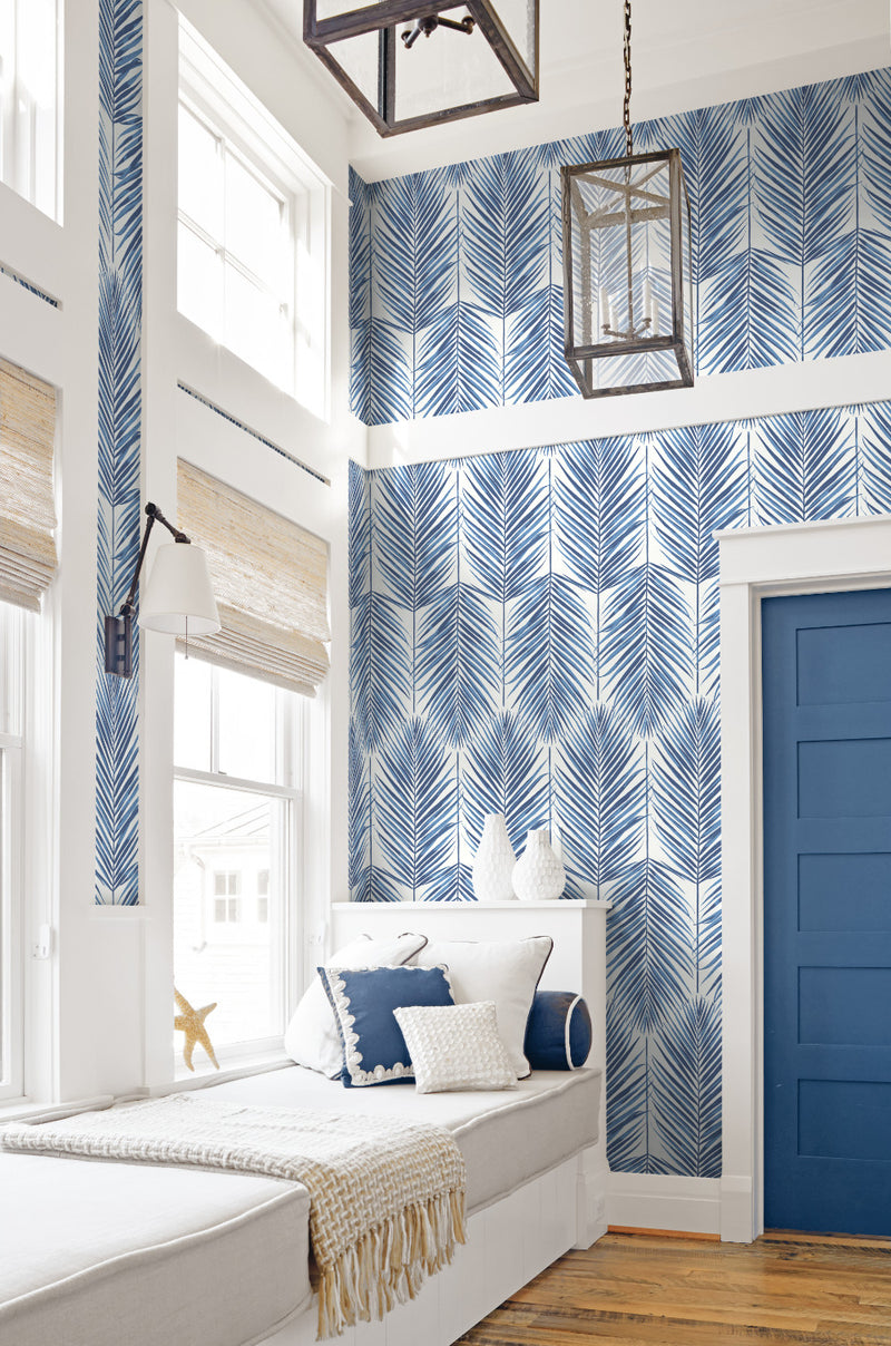 media image for Paradise Wallpaper in Coastal Blue from the Beach House Collection by Seabrook Wallcoverings 233