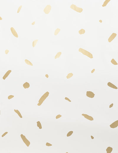 product image of Pas de Trois Wallpaper in Gold on Cream design by Thatcher Studio 539
