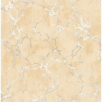product image for Patina Marble Wallpaper in Tan and Silver by Seabrook Wallcoverings 73
