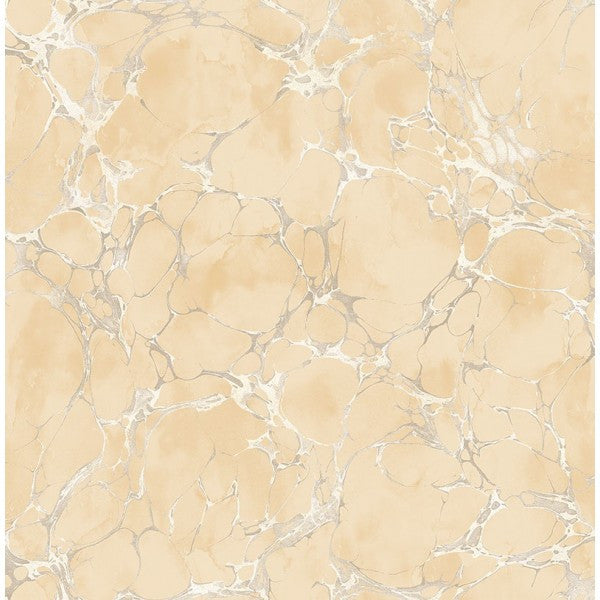 media image for Patina Marble Wallpaper in Tan and Silver by Seabrook Wallcoverings 233