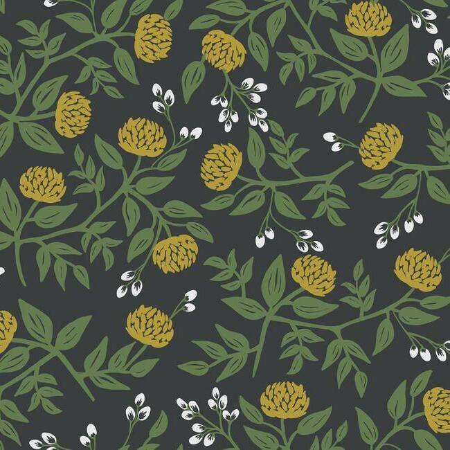 media image for Peonies Wallpaper in Black and Gold from the Rifle Paper Co. Collection by York Wallcoverings 273
