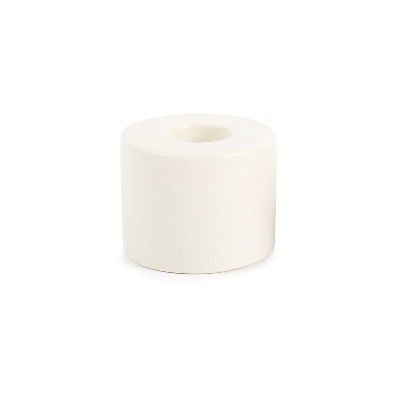 media image for petite ceramic taper holder in matte white 2 26