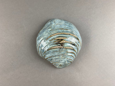 product image for yarnnakarn oceanology shell dish blue glaze small 3 25