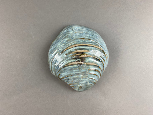 media image for yarnnakarn oceanology shell dish blue glaze small 3 290