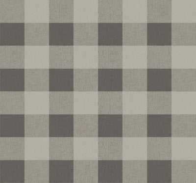 product image of Picnic Plaid Wallpaper in Black Sands from the Beach House Collection by Seabrook Wallcoverings 564