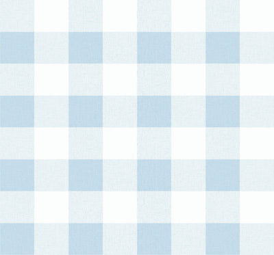 product image of Picnic Plaid Wallpaper in Blue Oasis from the Beach House Collection by Seabrook Wallcoverings 582