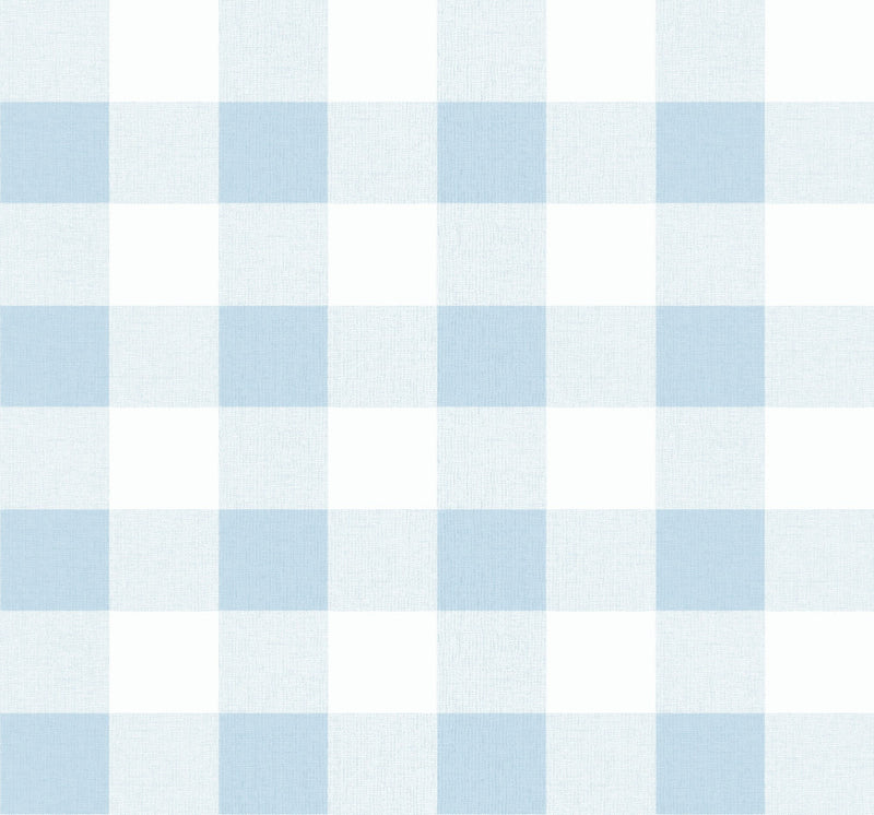 media image for Picnic Plaid Wallpaper in Blue Oasis from the Beach House Collection by Seabrook Wallcoverings 21