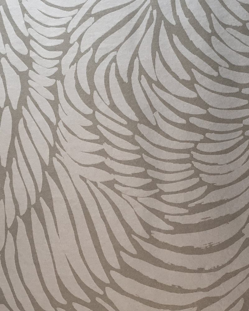 media image for sample plume wallpaper in pewter design by jill malek 1 230