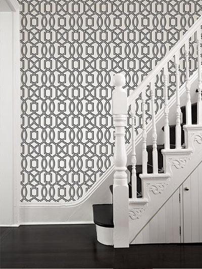 product image for Quantum Trellis Wallpaper from the Symetrie Collection by Brewster Home Fashions 20