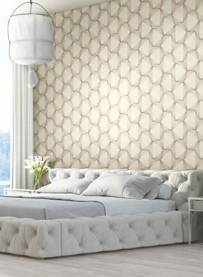 product image of Quantum Wallpaper in Beige and Purple from the Terrain Collection by Candice Olson for York Wallcoverings 531