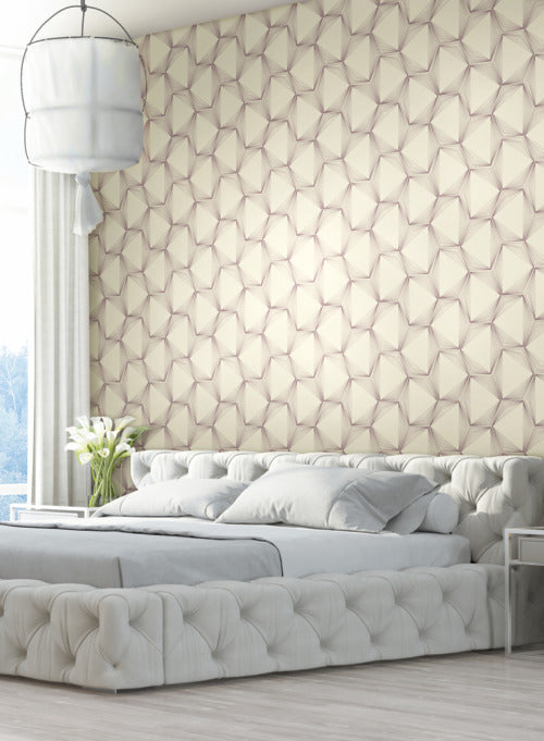 media image for Quantum Wallpaper in Beige and Purple from the Terrain Collection by Candice Olson for York Wallcoverings 272