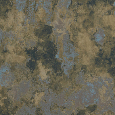 product image of Concrete Cloudy Abstract Taupe and Metallic Blue Wallpaper by Walls Republic 549