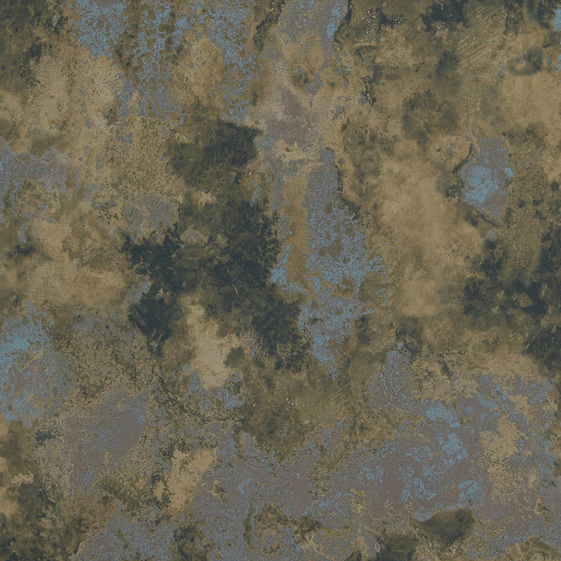 media image for Concrete Cloudy Abstract Taupe and Metallic Blue Wallpaper by Walls Republic 230