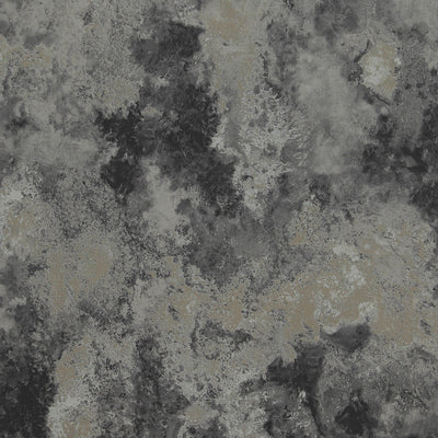 product image of Concrete Cloudy Abstract Metallic Silver and Black Wallpaper by Walls Republic 534