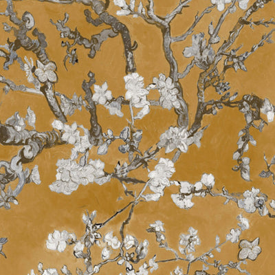 product image for Almond Blossom Floral Mustard Wallpaper by Walls Republic 34