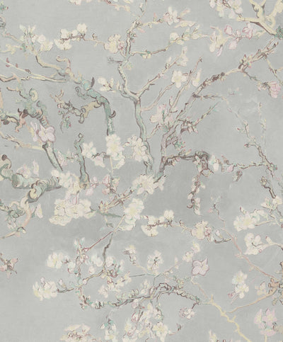 product image of Almond Blossom Bold Floral Cool Grey Wallpaper by Walls Republic 51