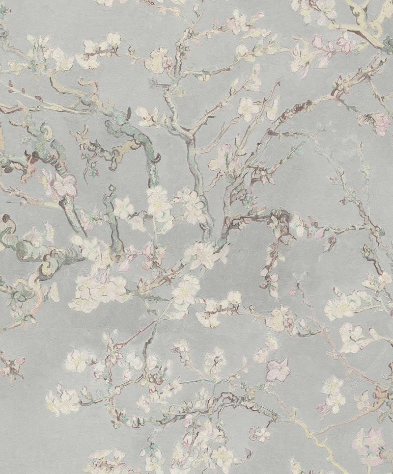 media image for Almond Blossom Bold Floral Cool Grey Wallpaper by Walls Republic 291