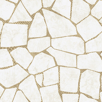 product image of Broken Pieces White and Gold Wallpaper by Walls Republic 563