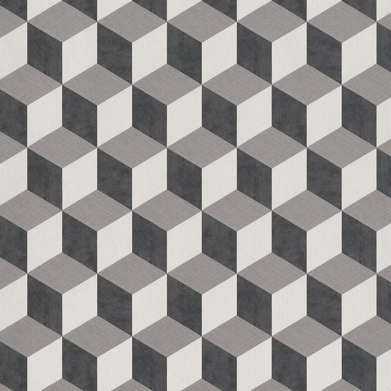 media image for 3-Dimensional Bold Cube Black and White Wallpaper by Walls Republic 266