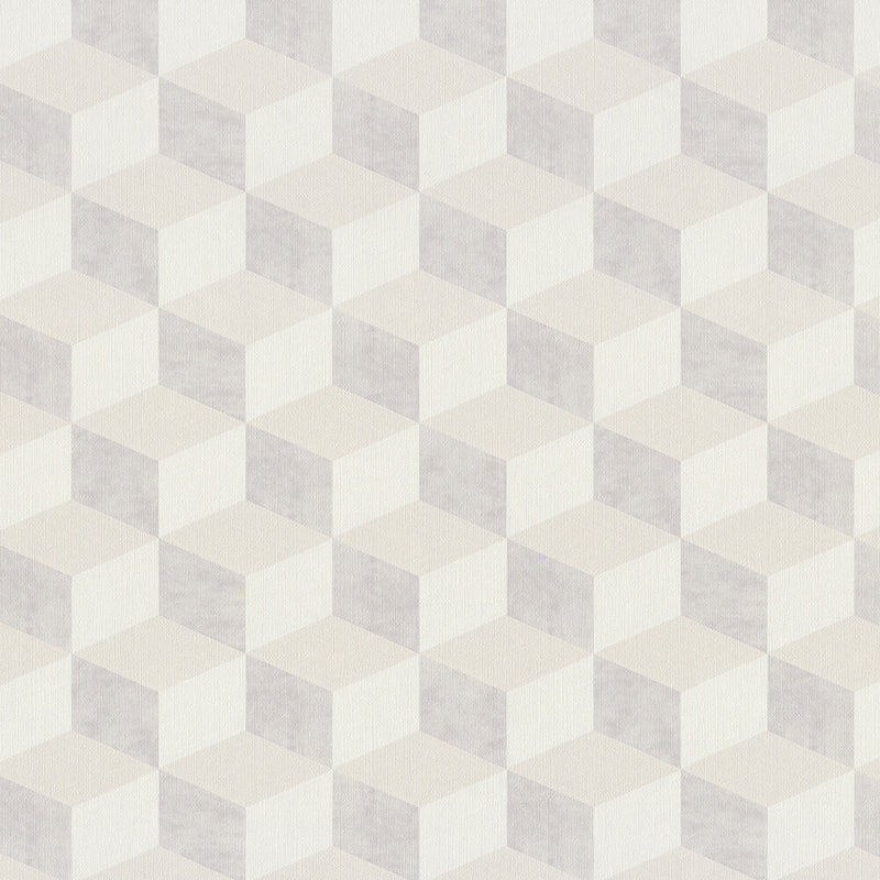 media image for 3-Dimensional Bold Cube Beige Wallpaper by Walls Republic 24