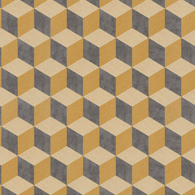 collection picture for 3-Dimensional Bold Cube Yellow Wallpaper by Walls Republic 6
