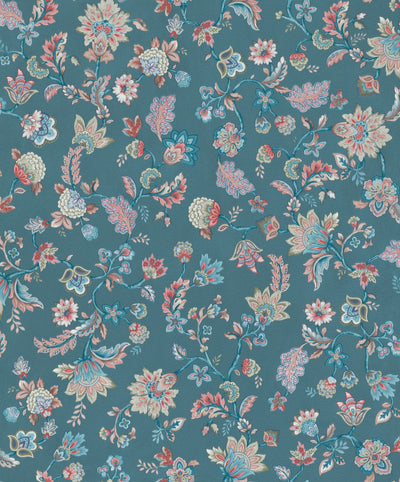 product image of Vintage Paisley Blossoms Turquoise Wallpaper by Walls Republic 537